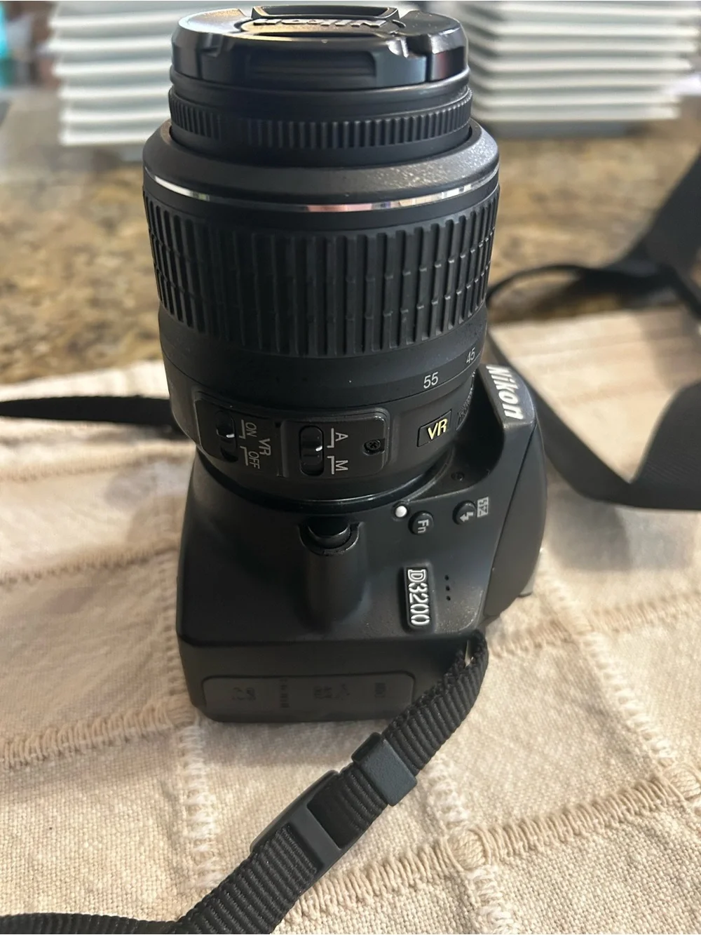 Nikon Black DSLR with 18-55mm VR DX Lens